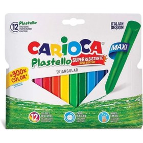 Resim carioca Jumbo Üçgen Elleri Kirletmeyen Yıkanabilir Pastel Boya Kalemi 12li 