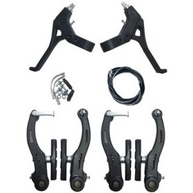 Resim BİSİKLET FREN TAKIMI V-BRAKE (PLASTİK) SİYAH TAKIM 