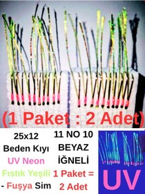 Resim Eagenset İstavrit Çaparisi 25x12 11 No 10 Beyaz İğneli 2li Paket 