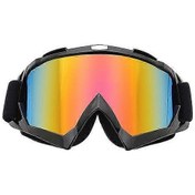 Resim Motosiklet İçin Gözlükler Off-road Motosiklet Gözlükleri Açık Hava Bisiklet Cam Kask Sürüş Kayak Gözlüklerisiyah Çerçeve Kırmızı Film 