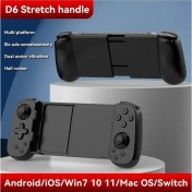 Resim Kepang D6 Siyah-Kablosuz Oyun Denetleyicisi Cep Telefonu Android Ios Için Kolu Pubg Gamepad Joystick Ps4 Anahtarı Için Geri Çekilebilir Bluetooth Gamepad (Yurt Dışından) 