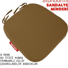 Resim Xpermate Standartfit Oval Sandalye Minderi 42x42x5 Kahve 