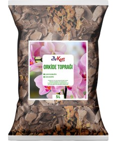 Resim ByKurt 5L Orkide Toprağı İri Parçalı Çam Kabuğu & CocoCips Karışımı Elenmiş ve Temizlenmiş 