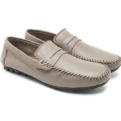 Resim Dave Gri Erkek Deri Loafer 