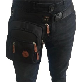 Resim Seventeen Kanvas Kumaş Çok Gözlü Bel Bacak Omuz Göğüs Motorcu Çantası 