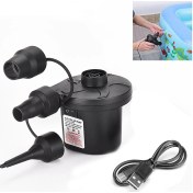 Resim Lemestar Portatif Li-poly Batarya Çalışan Elektrikli Hava Pompa - 400l/dk Akış Hızıyla Havalandırma/boşaltma, 3 Adaptör, Havlu Yatağı, Havuz Oyuncakları İçin 