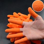 Resim 50 adet Yeniden Kullanılabilir Anti-Statik Parmak Eldivenleri - Dayanıklı, Kaymaz Silikon Kauçuk Uçlar ile Artırılmış Tutuş ve Koruma 