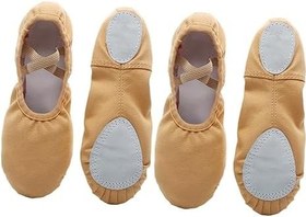 Resim YARNOW 2 Çift çocuklar bale daireler yoga ayakkabısı kızlar için dans kıyafeti bale terlikleri Bale ayakkabıları çan dans ayakkabıları ayakkabı elastik ağız pençesi ayakkabı 