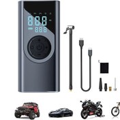 Resim Lemestar Araç İçin Kablosuz Lastik Hava Pompası 90w 19 Silindir, 6000mah Pil, Dijital Göstergeli, 150psı Maksimum Basınç, 11.1v/12v Çift Voltajlı 