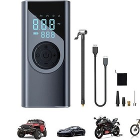 Resim Lemestar Araç İçin Kablosuz Lastik Hava Pompası 90w 19 Silindir, 6000mah Pil, Dijital Göstergeli, 150psı Maksimum Basınç, 11.1v/12v Çift Voltajlı 