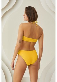 Resim Loya Kadın Sarı Reps Boyundan Bağlamalı Tek Üst Bikini Sarı 