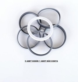 Resim Tekdekoryapı Evye Sifon Conta Seti (5 ad konik 1 ad düz) 