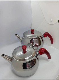 Resim Kapris Küre Paslanmaz Çelik Kendinden Süzgeçli Orta Boy Çaydanlık Inox 