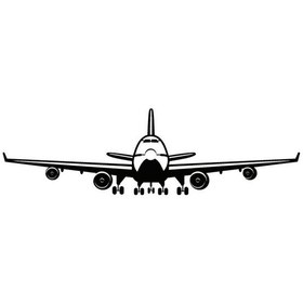 Resim Yolcu Uçağı Oto Motor Laptop Duvar Folyo Sticker Tip 3 40x12 Cm 