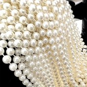 Resim 100cm Sahte Boncuk Zincir Garland - 10mm Düzgün Beyaz Taklit Düğün Dekoru, Parti & Ev Süslemesi için - İç ve Dış Mekan Etkinlikleri, Olay Dekorasyonu, Şık Dayanıklı Zincir İpi, Profesyonel Kalite 