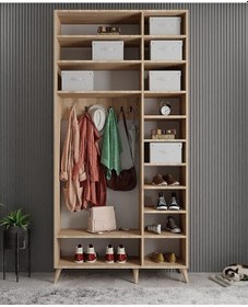 Resim Açelya Portmanto Vestiyer Meşe Beyaz 135 cmM5 