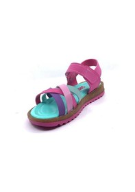 Resim Şirin Bebe Pembe Mor Kız Çocuk Bebe Sandalet Ayakkabı 