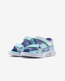 Resim Skechers Sola Glow Sandal Büyük Kız Çocuk Mavi Işıklı Sandalet 303024l Lblv Mavi 