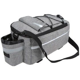 Resim Lemestar Isı Yalıtımlı Su Geçirmez Bisiklet Bagaj Çantası Gri - Geniş Hacimli Yoluşlar İçin Reflektörlü Gri 