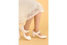 Resim Kiko 751 Rugan Günlük Kız Çocuk 4 cm Topuk Babet Ayakkabı 