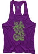 Resim BLUU Savage Fitness Gym Tank Top Sporcu Atleti 
