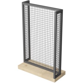 Resim Bazalı Takı Standı - Antrasit Gri / Meşe 