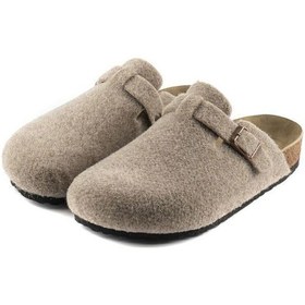 Resim Roy Jones 7004 Unisex Bej Yün Keçe Günlük Ev Terlik Bej 