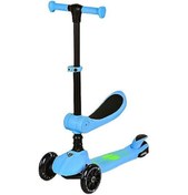 Resim Lamborghini L5 2in1 Mavi Oturaklı Işıklı 3 Tekerlekli Çocuk Scooter 