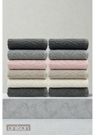 Resim 12'li İsba El Havlusu - 50x80 Cm, 170 Gr, %100 Pamuk, Spa Ve Otel Havlusu Çok Renkli 