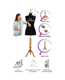 Resim 44 Beden Full Iğne Batabilen Terzi Mankeni Prova Mankeni Vitrin Mankeni Po-01 1836 