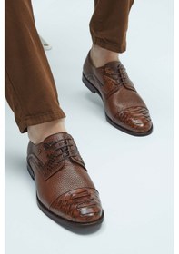 Resim Tamer Tanca Erkek Hakiki Deri Taba Yılan Klasik Ayakkabı 183 25162 Erk Ayk Y23 Taba Yln/taba Fltr 