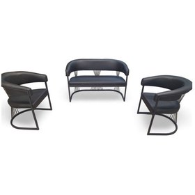 Resim Rio Metal Gövdeli Siyah Deri Ofis Koltuğu Ve Kanepeleri Deri Ofis Koltuğu Büro Koltuk Takımı Çok Renkli 