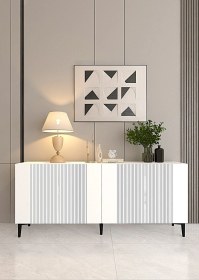Resim Ka1511b Corsa150 Konsol, Kahve Köşesi, Tv Sehpası Beyaz 150cm Beyaz 
