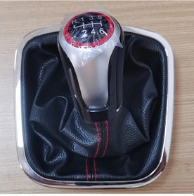 Resim Chuangyinshop Red 6-speed 5 Ve 6 Vites Manuel Vites Topuzu Ve Braket Bağlantı Seti 6r 6c Hatchback Sedan 2011-2019 