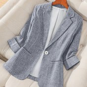 Resim Kadın Hafif Blazer - Ofisten Parti Ceketi, Yapılandırılmış H-Siluet, Tek Düğme Kapatma, Üç Çeyrek Kollu Profesyonel Ceket İş, Resmi Etkinlikler ve Rahat Giyim için - Zarif Kadın Dış Giyim, İş Gündemi, Sophisticated Görünüm, Kaliteli Dikiş, Çok Yönlü Ceket, Çalışan Kadınlar, İş Giyim, Modern Moda, Dayanıklı Malzeme, Tek Düğme Ceket, Çalışan Profesyoneller 