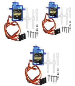 Resim robodünya 3 Adet - Tower Pro Sg90 Rc Mini Servo Motor 360°c 