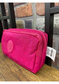 Resim İki Gözlü İçi Geniş Krinkıl Kumaş Kalemlik Pembe 