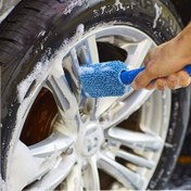 Resim [Dayanıklı İnşaat] Ergonomik Saplı Taşınabilir Araba Yıkama Fırçası - Verimli Otomatik Detaylandırma, Tekerlek Bakımı Aksesuarı, Araba Yıkama Ekipmanı için Hafif Polyester Çerçeve Temizleme Aracı 