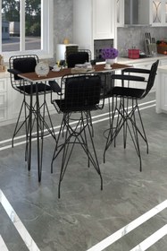 Resim Kenzlife Knsz Masa Sandalye Takımı Hem105zengin Cvzsyh 140*040 4 Sandalye Syhsyh Kolçaklı Sırt Minderli 