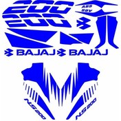 Resim Bajaj Pulsar Ns200 Uyumlu Mavi Sticker Set 