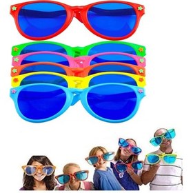 Resim Büyük Parti Gözlüğü Rengarenk 6 Adet 27x9 Cm 