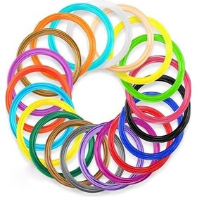 Resim 3d Kalem Yazıcı İçin 25 Renk 100 Metre 25x 4 Metre Pla Filament 