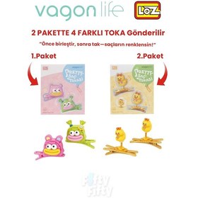 Resim 4'lü Saç Toka Seti Önce Birleştir,sonra Tak 2 Paket 4 Adet Gönderilir Yapı Toka Seti Ff 7101-7110 