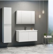 Resim Orka Terme 100 Cm Mdf Kaşmir Taş Banyo Dolabı Takımı Ve Boy Dolab Çok Renkli 