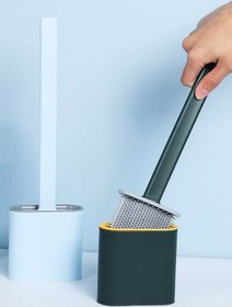 Resim Tilbe Home Silikon Banyo Tuvalet Klozet Fırçası ve Tutucu Set 