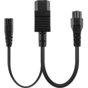Resim Flameer IEC320-C14 C7 + C5 Çıkış Güç Adaptörü Kordon 1-2 3-Pin Pdu / Ups 350MM (Yurt Dışından) 