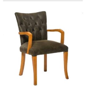 Resim Bengimobilya Sandalye Zus160 Yarım Kolçak Model Kayın Retro Ayak Doğal Renk Ba 