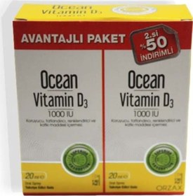 Resim Ocean Vitamin D3 1000 IU Sprey 20 ML İkincisi %50 İndirimli 