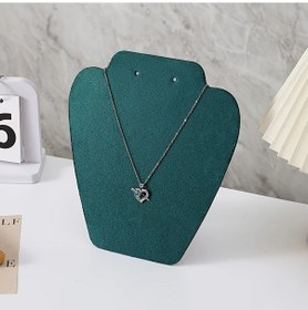 Resim Gateesat Dayanıklı Yeşil Takı Standı Yumuşak Düzenleyici Kolye Küpe Organizer 