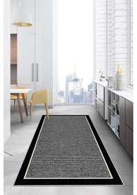 Resim West Home Dijital Baskı Yıkanabilir Kaymaz Taban Salon Halısı Mutfak Halısı Yolluk Wh 478 Grey 